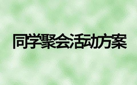 关于同学聚会活动方案怎么写（10套万能模板分享）