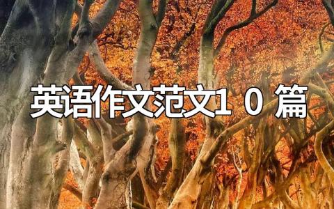 高中英语作文范文10篇，高考英语作文素材最新