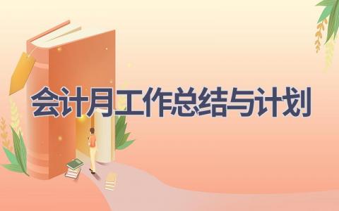 会计月工作总结与计划(17篇精选范文）