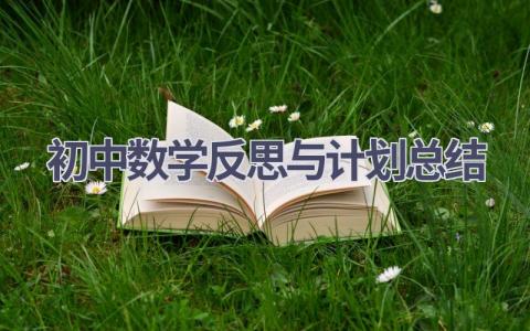 初中数学反思与计划总结(17篇精选范文）