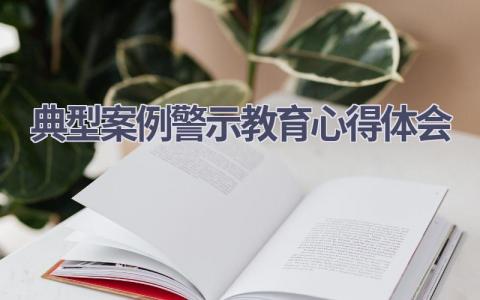 典型案例警示教育心得体会(17篇精选范文）