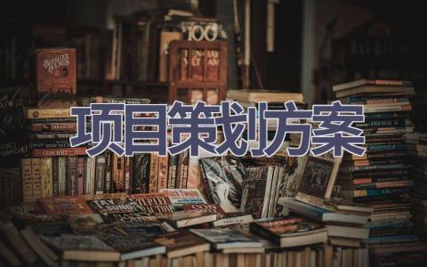 项目策划方案(6篇精选范文）